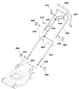 Handles Group (881308_881309) Diagram and Parts List for 881549-MXM500,500SERIES 2012 Briggs and Stratton Lawn Mower